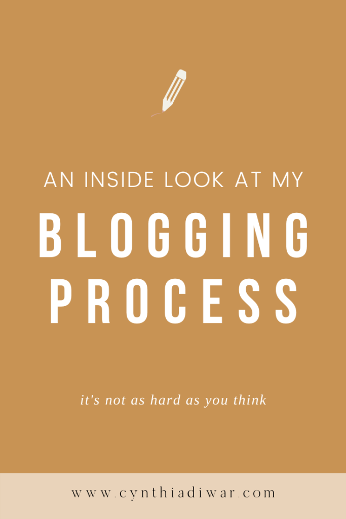 An inside look at my blogging process
