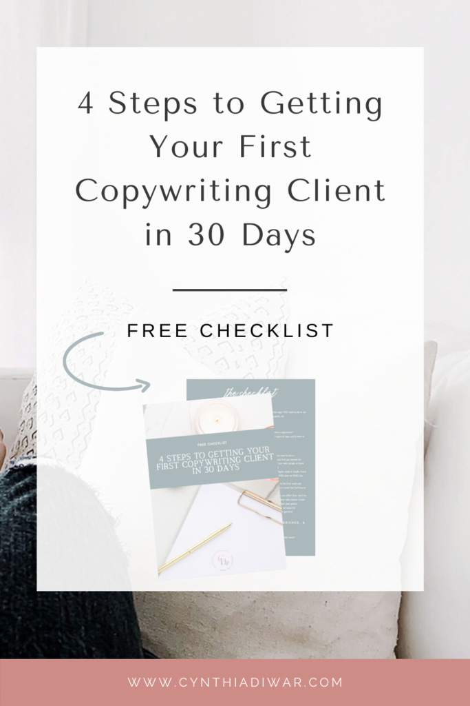 4 steps to getting your first copywriting clients in 30 days